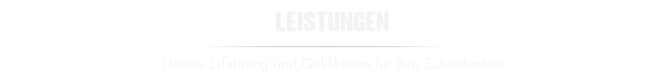 Ueberschrift Unsere Leistungen